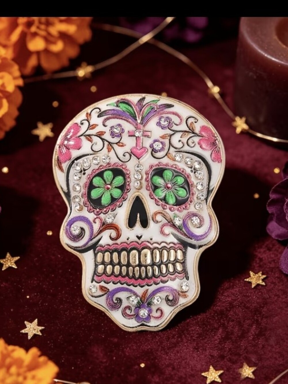 Sugar Skull Brooch NEW